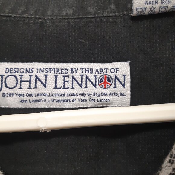 John Lennon Collection Retro Long Sleeve Button-Up Dress Shirt size Mens Large - Picture 5 of 13